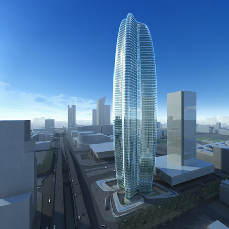 Lilium Tower in Warsaw by Zaha Hadid
