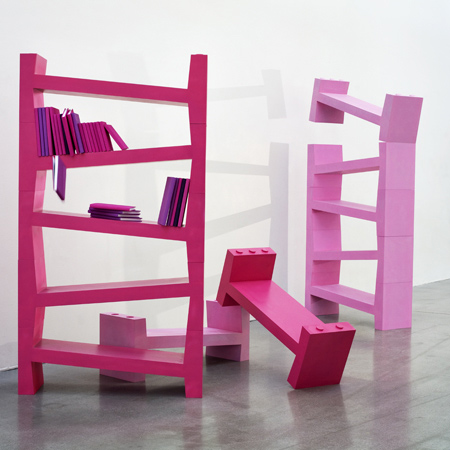 Skew bookcase by Smånsk