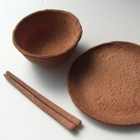 Edible tableware by Rice-Design