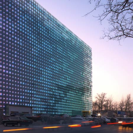 Greenpix media wall by Simone Giostra & Partners