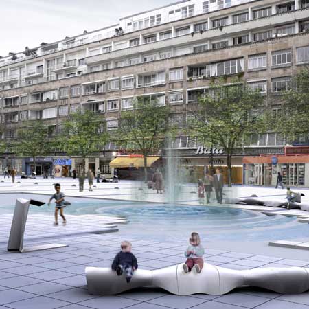 h2o bench by h2o Architectes