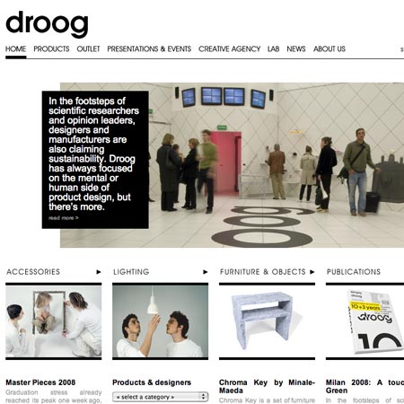 New Droog website