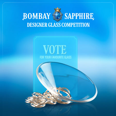 Vote for your favourite Bombay Sapphire martini glass design