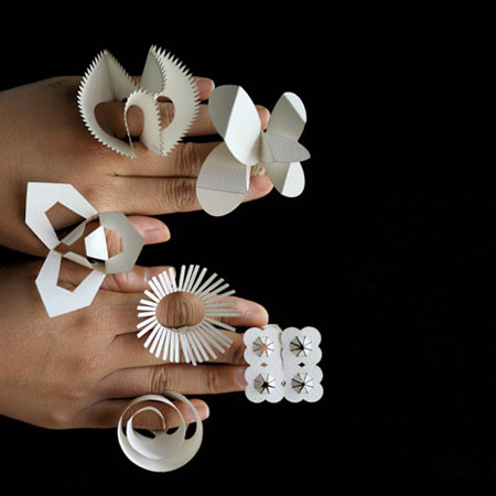 Paper rings by Tithi Kutchamuch and Nutre Arayavanish