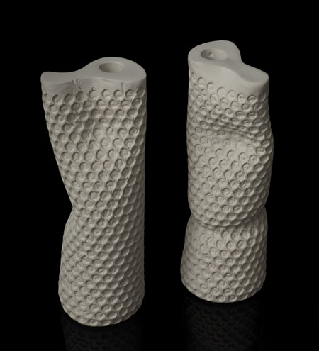 Caged Message vases by Alexis Themistocleous