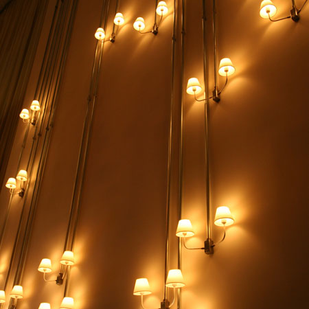 Pipe Light is an installation on an abandoned house in São Paulo, Brazil by French-Brazilian architects Triptyque