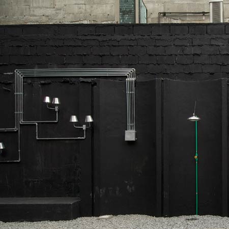 Pipe Light is an installation on an abandoned house in São Paulo, Brazil by French-Brazilian architects Triptyque