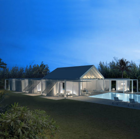 Dellis Cay villas by Shigeru Ban