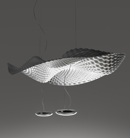 Cosmic Angel, Cosmic Ocean and Cosmic Leaf by Ross Lovegrove for Artemide