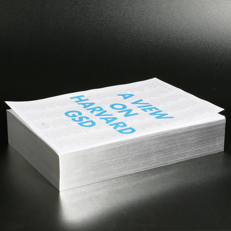 Competition: five copies of A View on Harvard GSD to be won