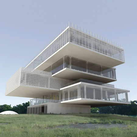 Biotechnological Park Building by Tatiana Bilbao