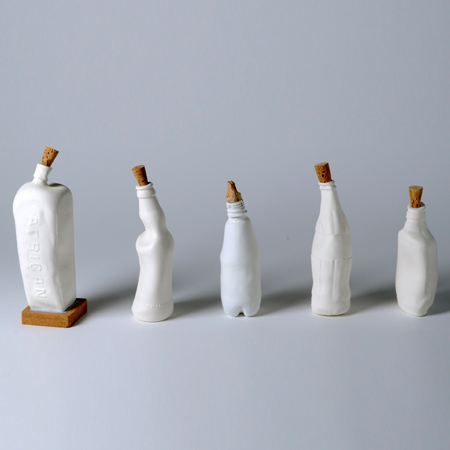 Water-shaped bottles by Xiaoli Wen