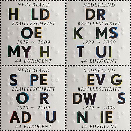 Lees Mee braille stamps by René Put