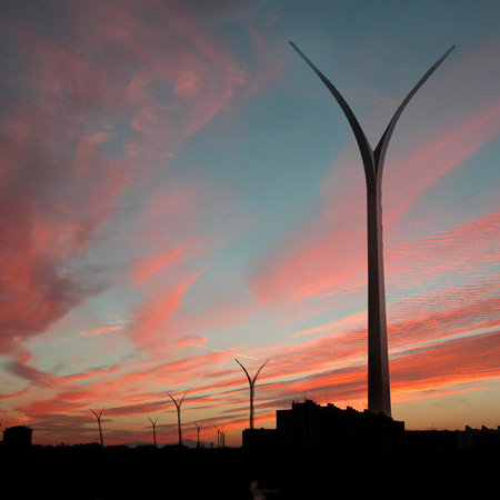 Pylons of the Future Dancing with Nature by Hugh Dutton Associés