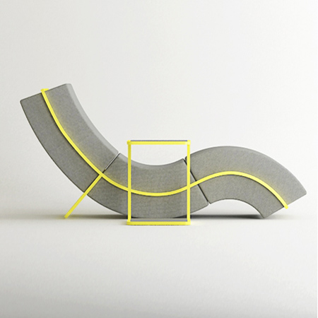 Curve Frame Sofa Set by Hyung Suk Cho