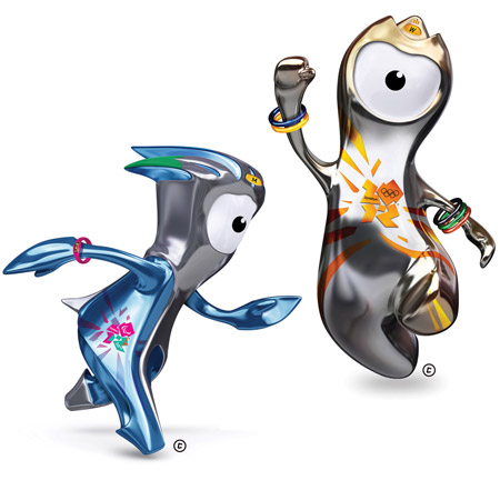 Wenlock and Mandeville, logos for the London 2012 Olympics