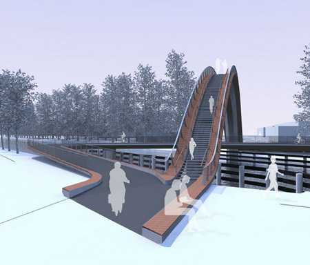 Melkwegbridge by NEXT architects and Rietveld landscape