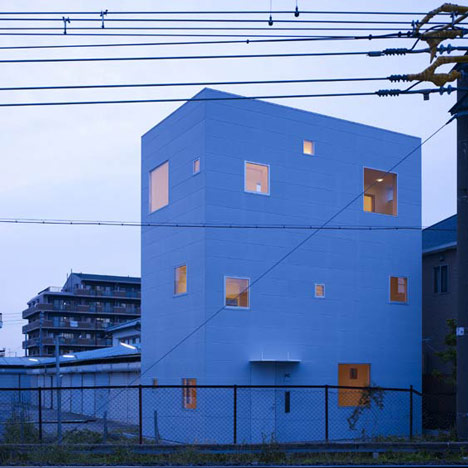 Small House with big Spiral Staircase by Hideshi Abe