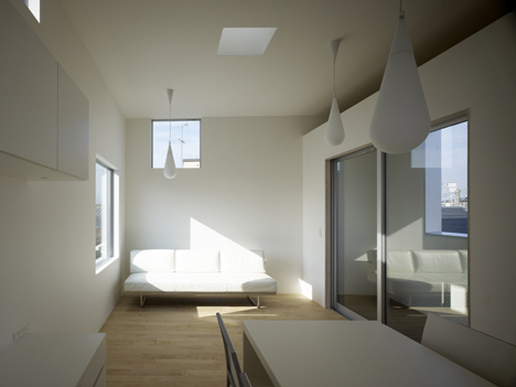Small House with big Spiral Staircase by Hideshi Abe