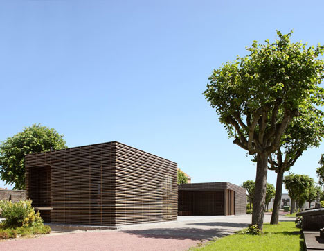 Entrance Pavilion Cemetery Blankenberge by Hansteerds Architectuur Entrance Pavilion Cemetery Blankenberge by Hansteerds Architectuur