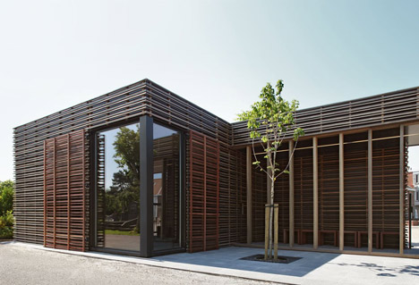 Entrance Pavilion Cemetery Blankenberge by Hansteerds Architectuur Entrance Pavilion Cemetery Blankenberge by Hansteerds Architectuur