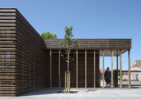 Entrance Pavilion Cemetery Blankenberge by Hansteerds Architectuur Entrance Pavilion Cemetery Blankenberge by Hansteerds Architectuur