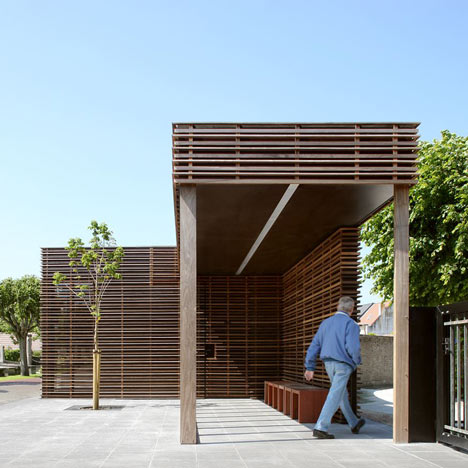 Entrance Pavilion Cemetery Blankenberge by Hansteerds Architectuur Entrance Pavilion Cemetery Blankenberge by Hansteerds Architectuur