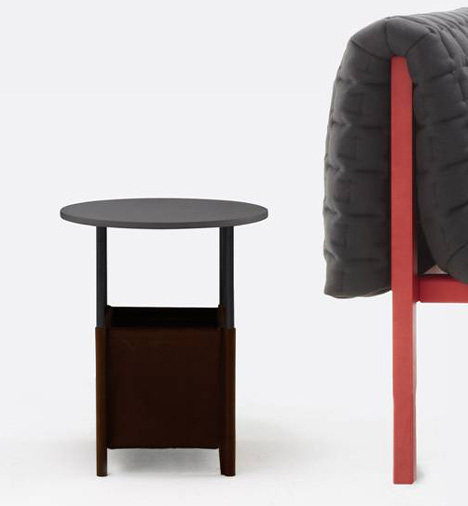 Ruché beds and tables by Inga Sempé for Ligne Roset