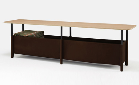Ruché beds and tables by Inga Sempé for Ligne Roset