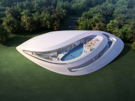 Dezeen_Zaha_Hadid_Architects_Dubrovnik_Shell01 Prototype villa for golf and spa club, Dubrovnik by Zaha Hadid Architects