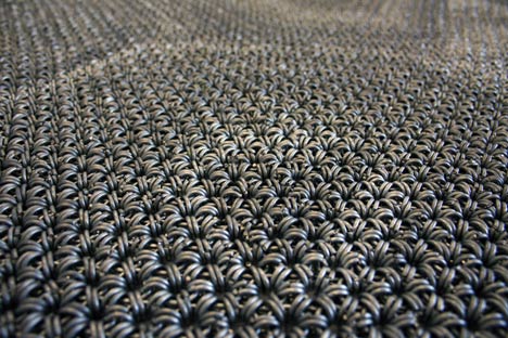 The Yachiyo metal rug by Philippe Malouin The Yachiyo metal rug by Philippe Malouin