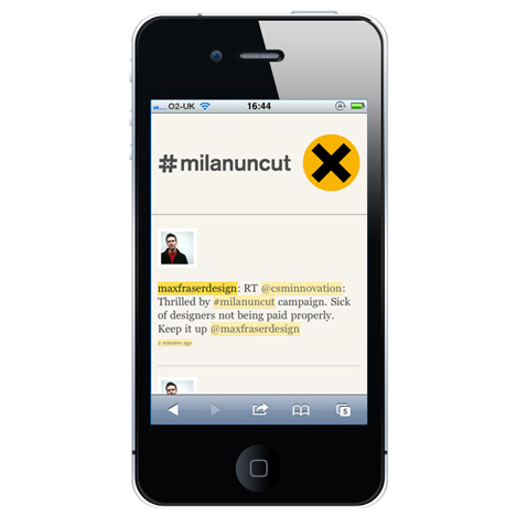 #milanuncut mobile web app by Zerofee