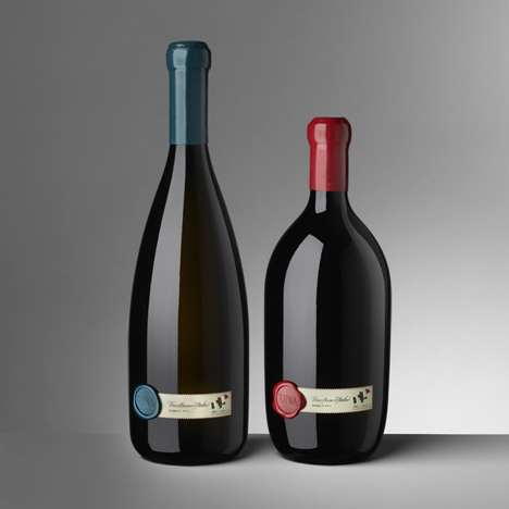 UNA wine bottles by Cibicworkshop