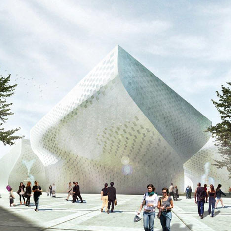 Dezeen Screen: Cultural Centre in Tirana by BIG