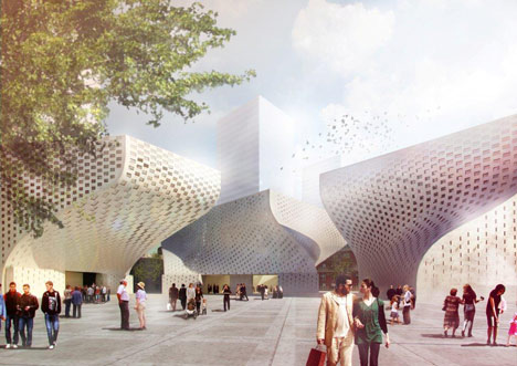 Cultural centre in Tirana by BIG