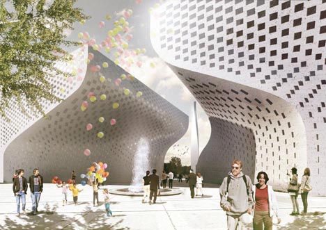 Cultural centre in Tirana by BIG
