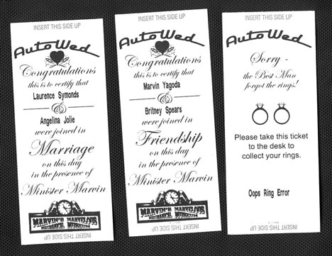 AutoWed Wedding Machine by Concept Shed AutoWed Wedding Machine by Concept Shed