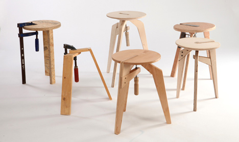 Clamped Stools by Daniel Glazman