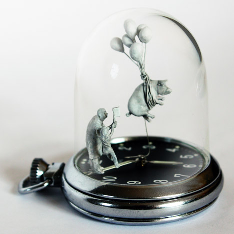 Watch sculptures - Moments in Time by Dominic Wilcox