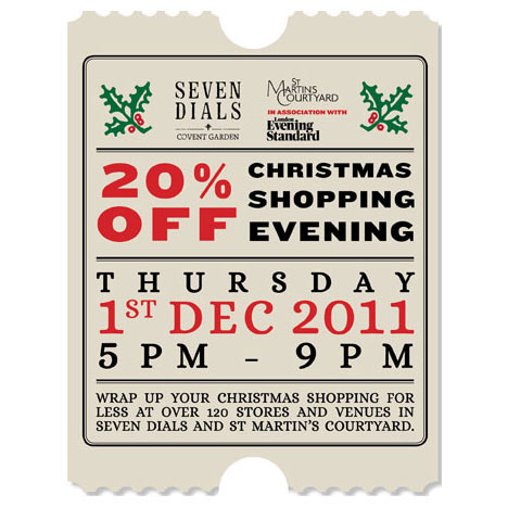 Seven Dials shopping evening