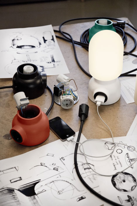 Plug Lamp by Form Us With Love for Ateljé Lyktan Plug Lamp by Form Us With Love for Ateljé Lyktan