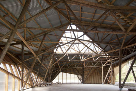 Hooke Park Big Shed by Piers Taylor and AA