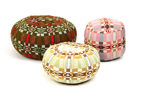 Frank, Henry and Ernes pouffes by Donna Wilson for SCP Frank, Henry and Ernes pouffes by Donna Wilson for SCP