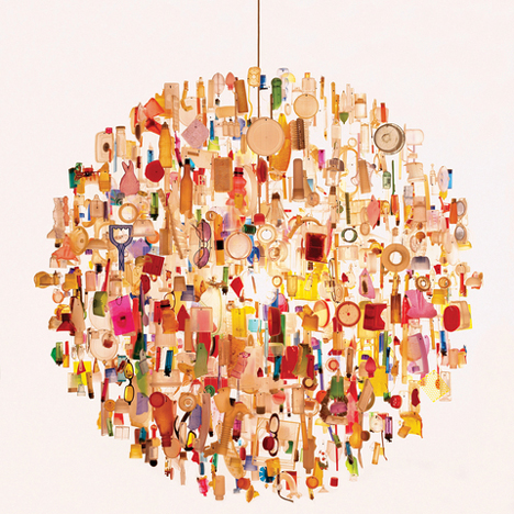 Dezeen_Stuart_Haygarth_Tide_Chandelier Tide chandelier by Stuart Haygarth