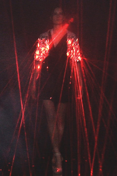 laser dress by Hussein Chalayan laser dress by Hussein Chalayan
