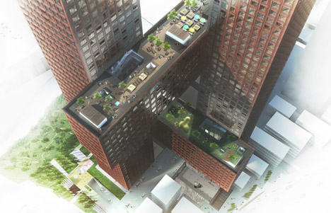 Cross Towers by BIG