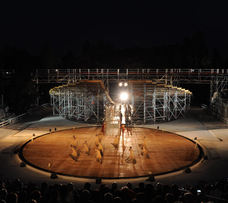 Stage set at the Greek Theatre in Syracuse by OMA Stage set at the Greek Theatre in Syracuse by OMA