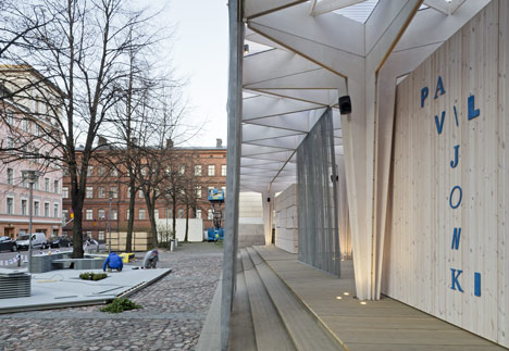 The World Design Capital Helsinki 2012 Pavilion by Aalto University Wood Studio students