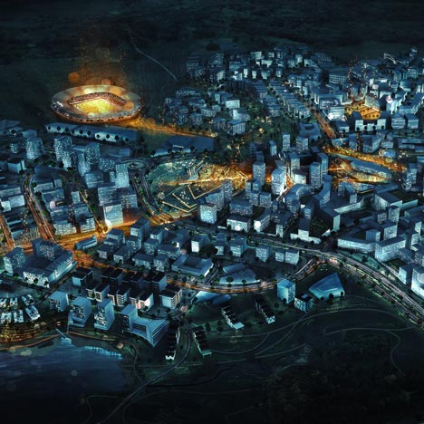 Broadway Malyan design city for 100,000 inhabitants