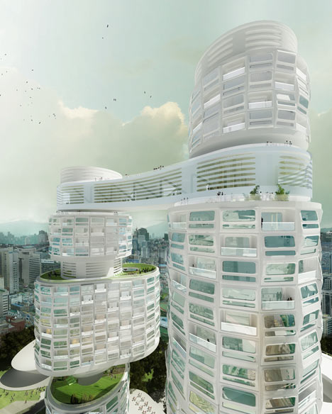 Velo Towers by Asymptote Architecture Velo Towers by Asymptote Architecture
